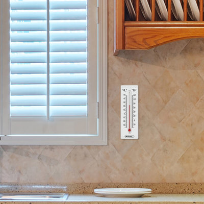 Hide a Key for House, Car, and Safe Keys- Temperature Reading Indoor and Outdoor Working Wall Mount Thermometer with Key Storage