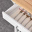 Richards Kitchen Storage Trolley Unit Wood Top Shelves Cupboard Drawer Rail White