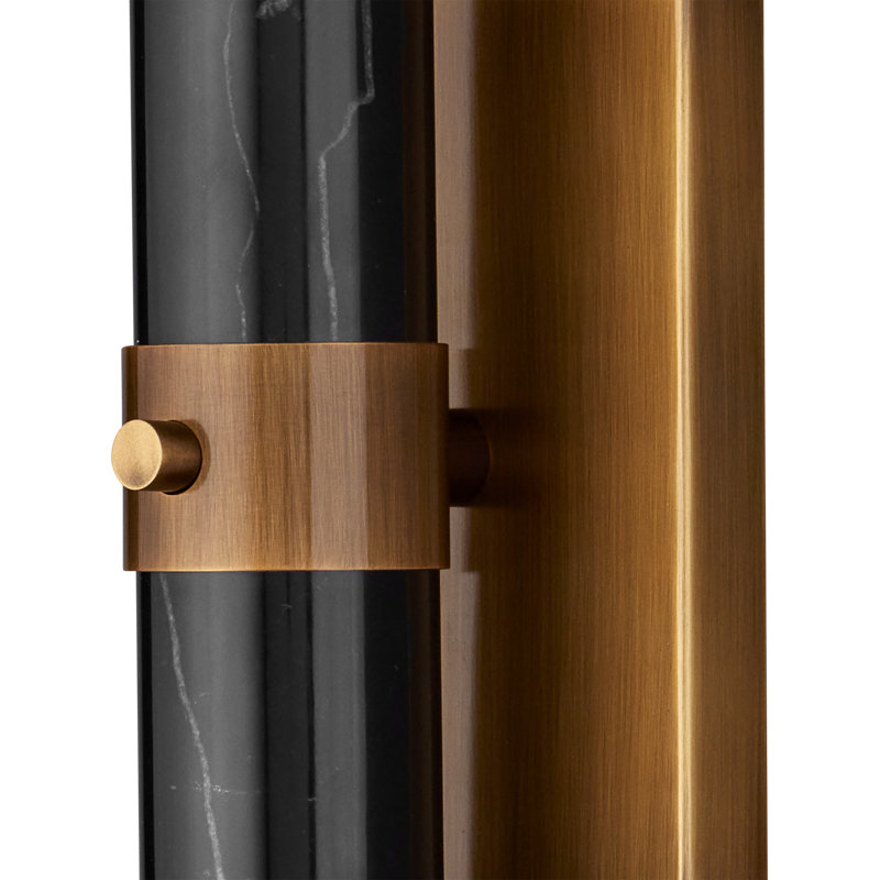 Beatrix Beige Bath Wall Sconce, Black