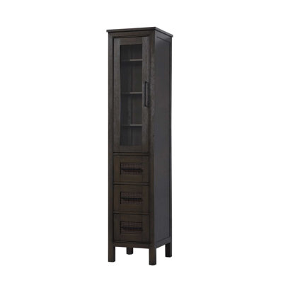 Armoire de rangement pour salle de bain 16 po en chêne chocolat