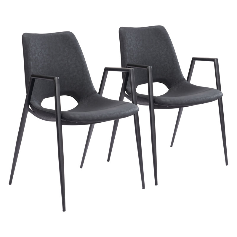 Chaise de salle à manger, Noir, Noir