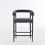 Ensemble de 2 tabourets de bar modernes rembourrés avec structure en métal et accoudoirs-776095551