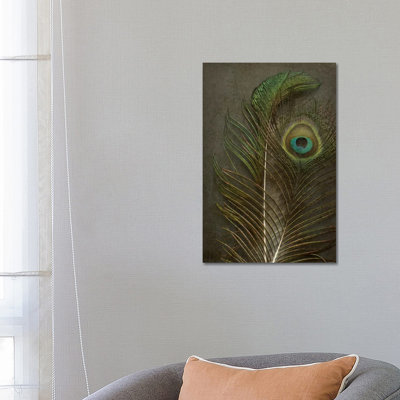 Two Peacock Feathers by Alyson Fennell - Wrapped Canvas Gallery-Wrapped Canvas Giclée
