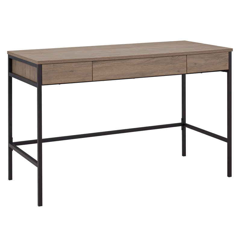 Evans 121.285cm W Rectangle Writing Desk, Antiqued Grey