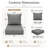 Braun Outdoor Cushions 24X24X5 Patio Chair Cushions Indoor/Outdoor Seat And Back Cushion, Cushions Only (Set Of 4)-1094484124-1094484123-1094484125