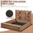 Yaheetech 44.5"x 53" Solid Wood Rectangle Brown Sandbox
