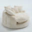 Fauteuil de 55 po de long en mousse de polyester, fauteuil rond surdimensionné, canapé-lit moderne moelleux pour le salon et la détente