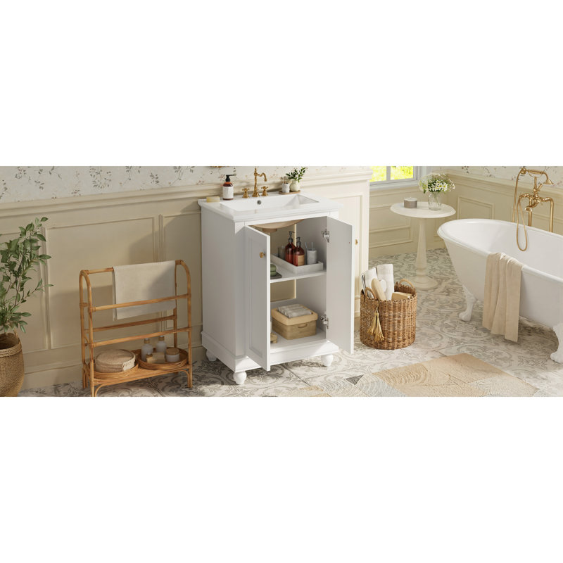 Meuble-lavabo moderne (doit inclure le meuble-lavabo et le lavabo) avec rangement