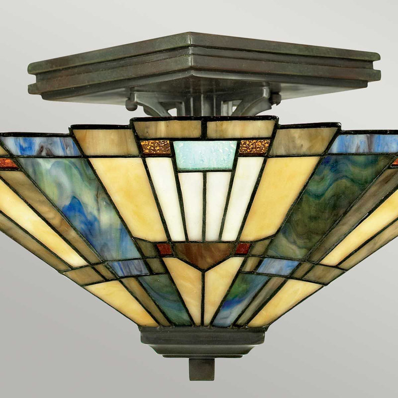 Riehle Glass Semi Flush Mount