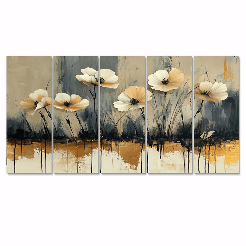 Minimalisme, désert, fleur d'œillets IV - œillets, art mural - ensemble de décorations murales traditionnelles, 5