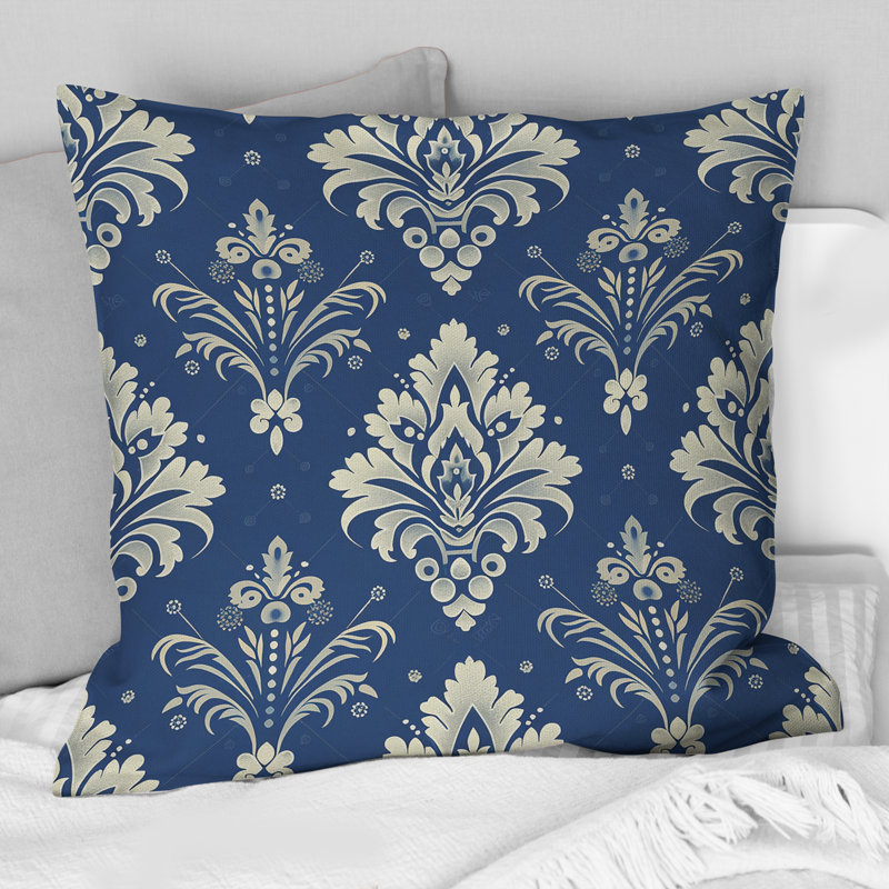 Coussin décoratif Glamour Damask I - Glam, H 16 po x l 16 po