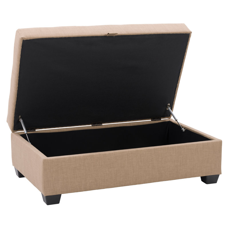 Lacour Upholstered Storage Standard, Beige Polyester