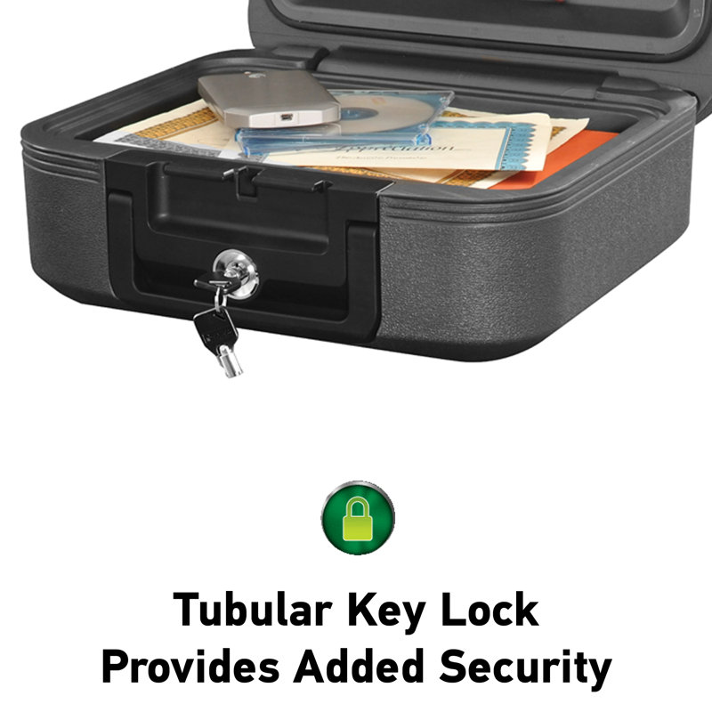 SentrySafe Fire/Water Chest Safe Box with Key Lock