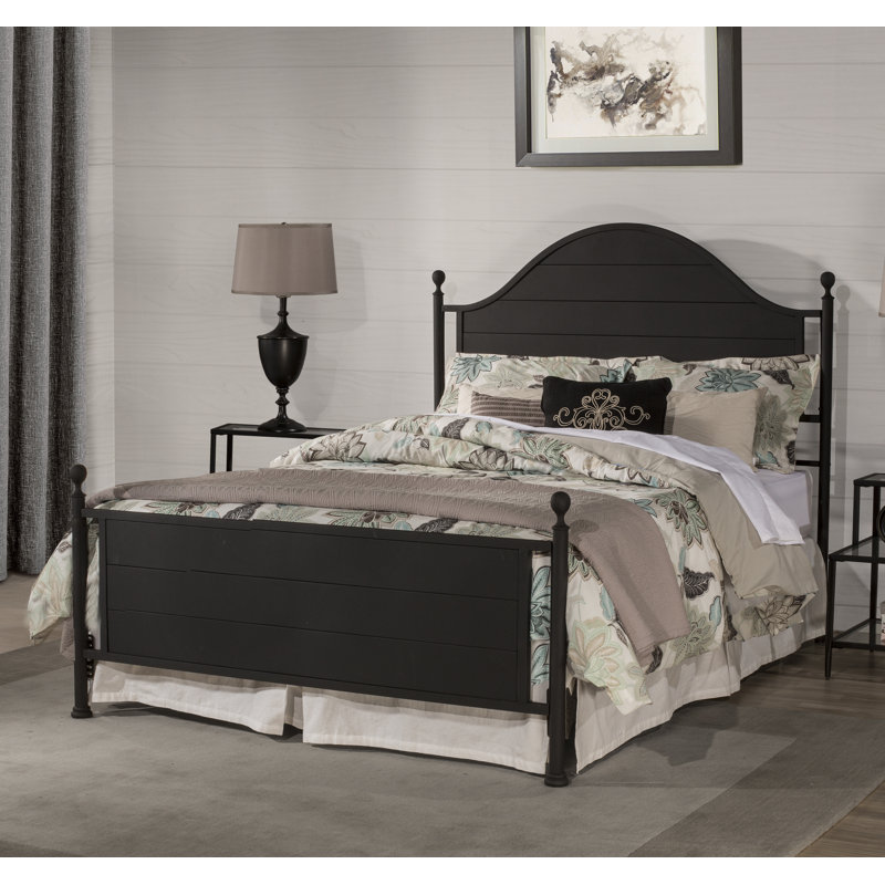 Hever King Metal Bed, Queen, Black