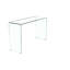 43" Clear Glass Solid Console Table