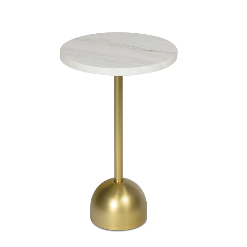 Arthur Accent Table (Polished Nickel), Natural Brass