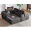 Boneless 104-Inch Cloud Sectional Sofa With L-Shape Chaise, Deep Seating Comfort, Modular Design, And Built-In Side Pockets.-17309320-17309316