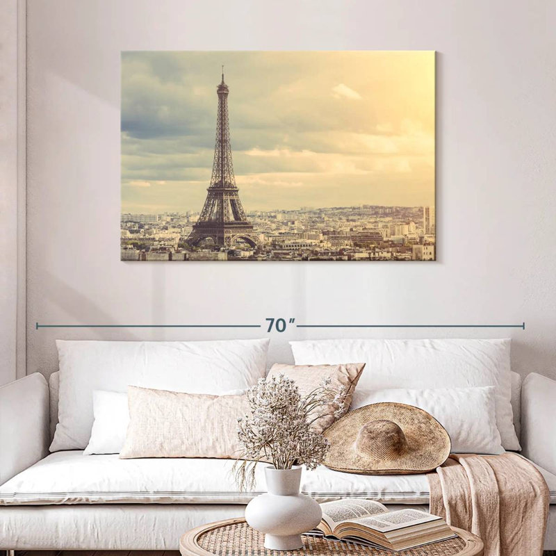 Ravi Sepia Eiffel Tower Paris, 30" H x 45" W