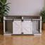 Grande cage à chien de style meuble avec 2 espaces de rangement-1355460981