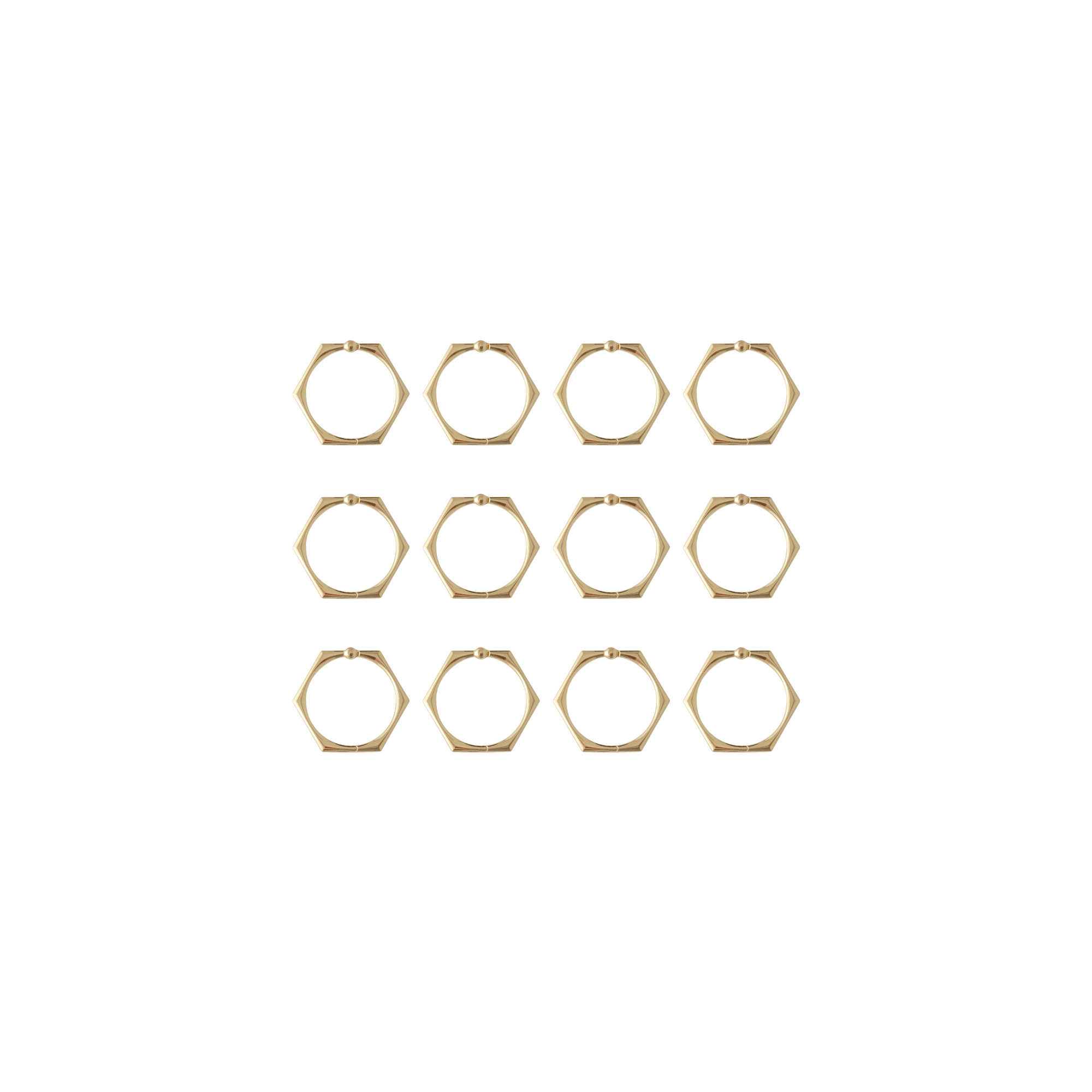 Utopia Alley Shower Curtain Hooks, Gold