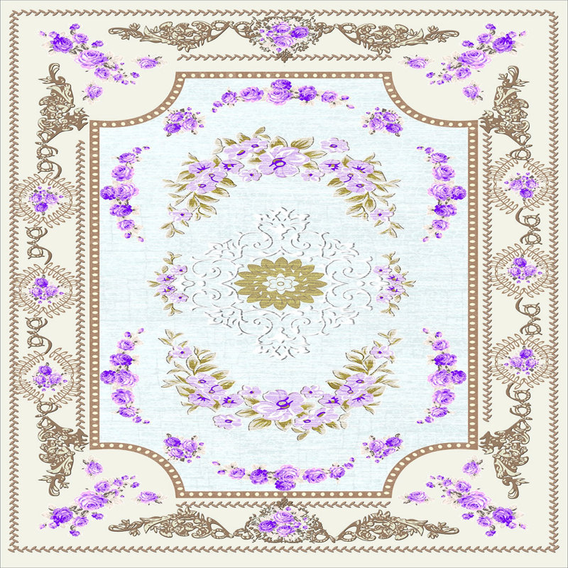 Stylish Hall Carpet (3.3 x 6.6 ft), 100% Polyester, 0.3 in Pile Height | Antibacterial, Non-Slip PVC Felt Dot Underside | Machine Washable, 3D Digital Print, Durable & Easy to Clean | Perfect for Entryway & Living Areas