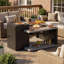 50,000 BTU Propane Fire Pit Table, Weather-Resistant, Auto Shut-Off & Sleek Modern Design