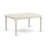 5 Piece Modern Dining Table Set Includes a Rectangle Wooden Table with Butterfly Leaf and 4 White Faux Leather Parsons Dining Chairs, 42x78 Inch, Linen White-612215940-612215947-562728227