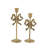 Markos 2-Piece Metal Bow Taper Candle Holder