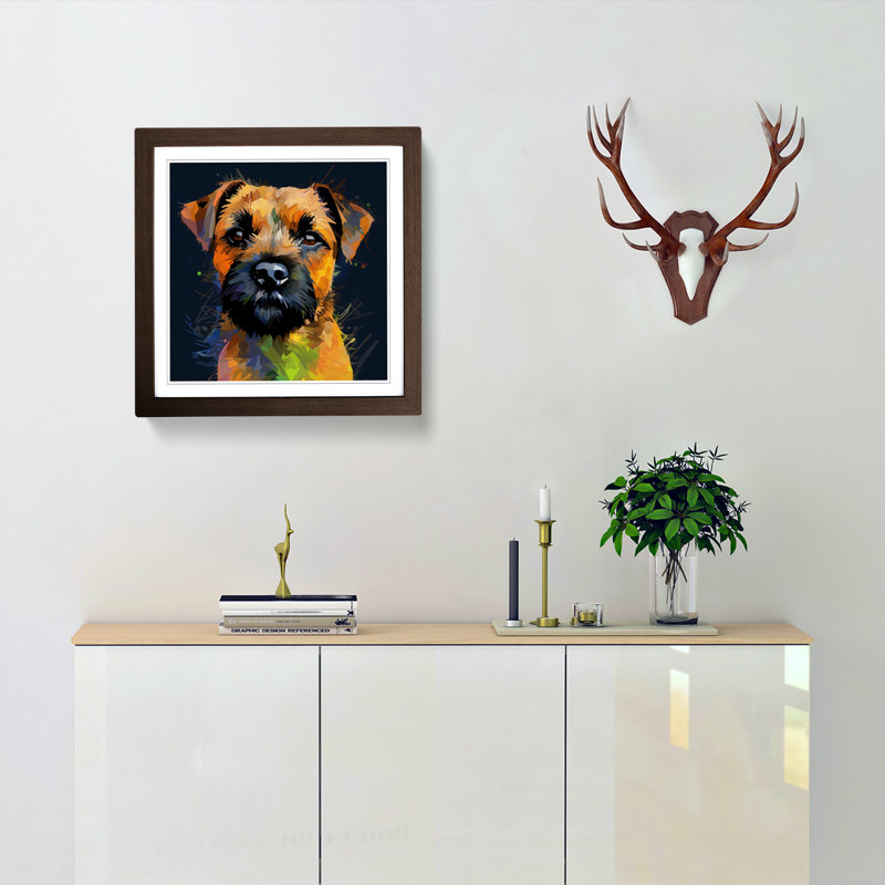 Single Picture Frame Print on Wood, Walnut