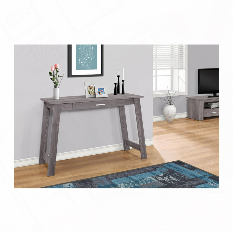 Bureau d'ordinateur à domicile avec tiroirs de rangement, Gris