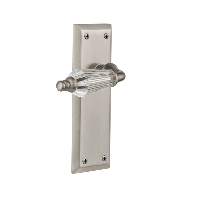 New York Plate Double Dummy with Parlour Lever, Satin Nickel