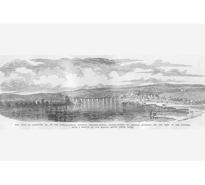 " Falmouth Virginia Opposite Fredericksburg Burnside Headquarters " by Frank Leslie