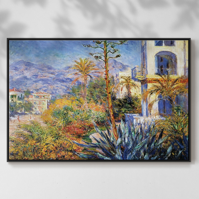 " Villas At Bordighera 02, 1884 ", Black, 41" H x 27" W x 2" D