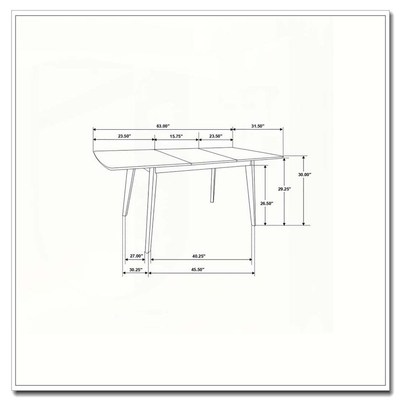 Natural Walnut Rectangular Dining Table