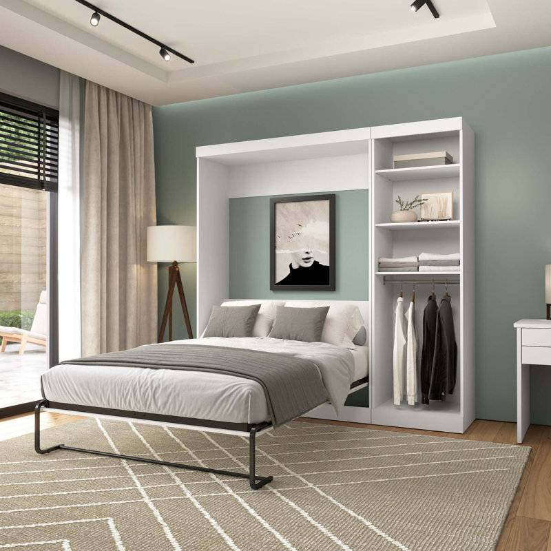 Arthor Metal Murphy Storage Bed, White