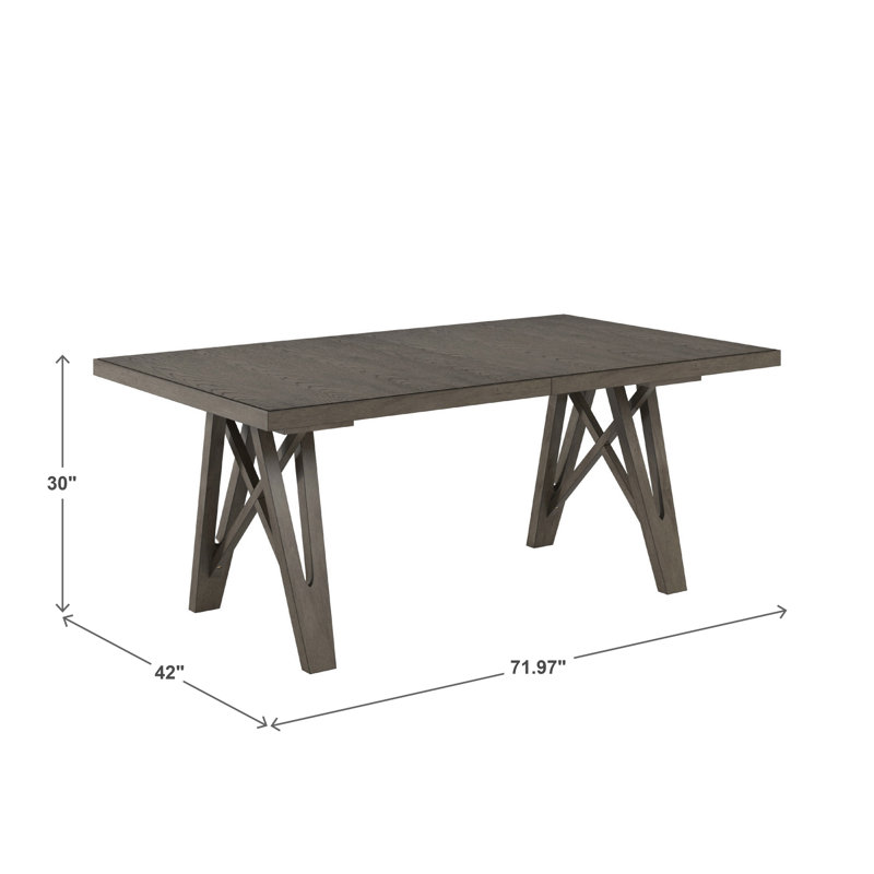 Ensemble de salle à manger extensible à finition en bois de 72 à 90 po Brogdon avec table et chaises en tissu crème, Gris