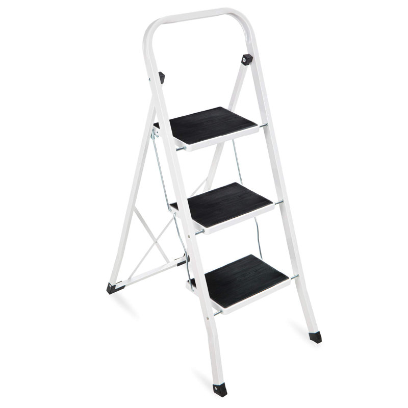 3 Step Ladder Folding Sturdy Lightweight Portable Step Stool