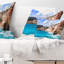 Landscape Greek Islands Scenic Beaches Lumbar Pillow
