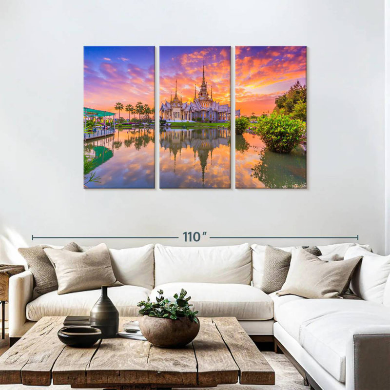 Wat Non Kum Buddhist Temple, 48" H x 74" W