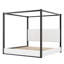 Upholstery Canopy Platform Bed With Headboard And Metal Frame-1452122470