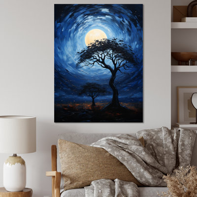 Arbre bleu africain Serengeti 3 - Art mural africain