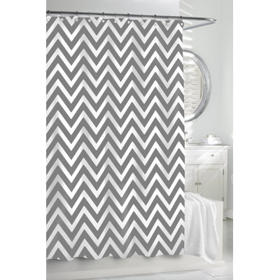 Rideau de douche simple à chevrons en coton Gaines