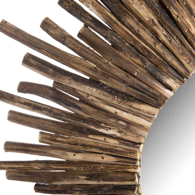 Reading Wood Flat Wall Mirror