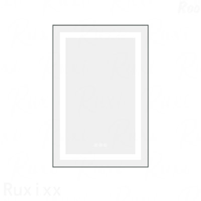 20" X 32" Aluminum Frame LED Bathroom Accent Mirror - Front & Backlight, Wall-Mounted Vanity Mirror