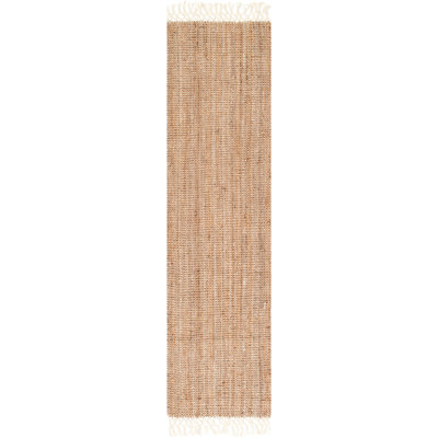 Werts Handmade Tufted Farmhouse Jute Tasseled Brown Rug