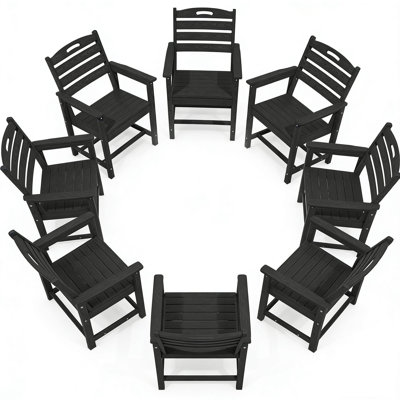 Chaise de patio 8 pièces Hdpe