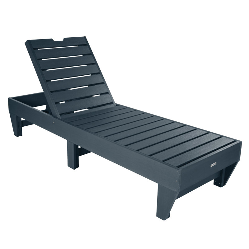 Annette Outdoor Chaise Lounge, Federal Blue