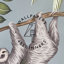 Grey Tropical Jungle Wallpaper Green
