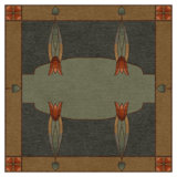 Monterey Mist Hand Knotted Wool Floral Area Rug
