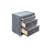 1pc Glam 3-Drawer Nightstand Velvet Tufted Drawer Front Jewelry Tray Faux Crystal Drawer Knobs